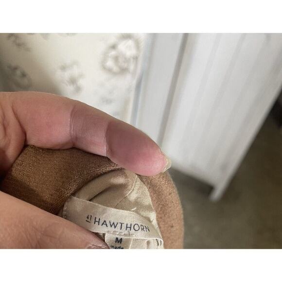 41 Hawthorn Blazer Women’s Medium Knit Brown Academia Preppy Red Elbow Patch - Picture 5 of 10